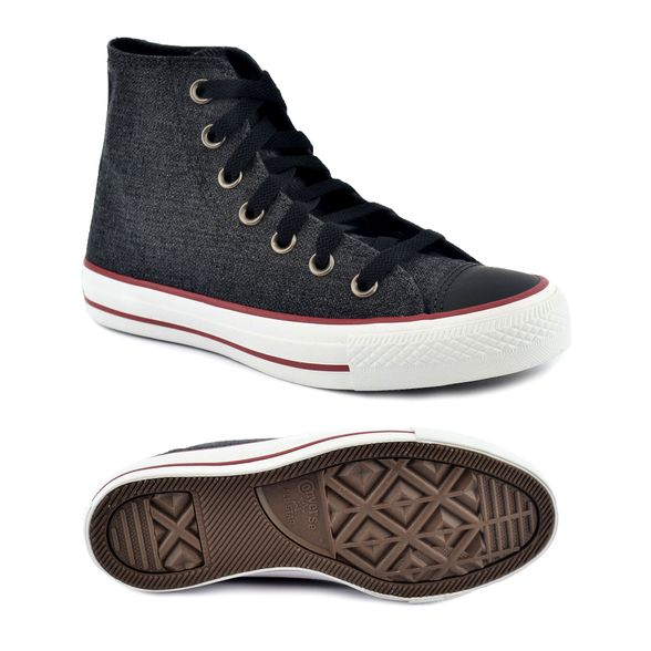 converse rojas con negro