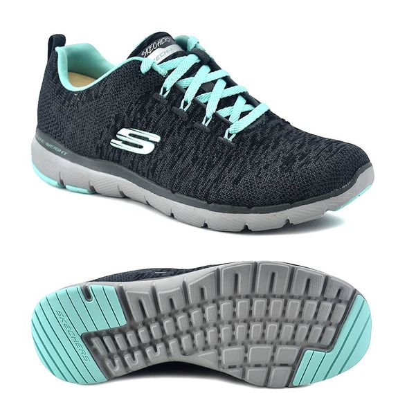 skechers flex appeal mujer gris