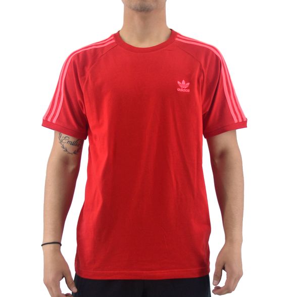 Remeras Adidas | Remera Adidas Hombre Blc 3 Stripes Rojo - FerreiraSport