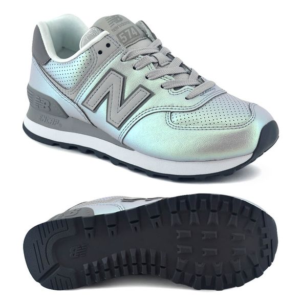 tenis new balance mujer plata