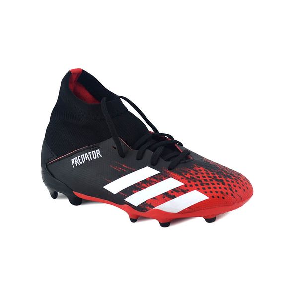 Botines Con Tapones Adidas | Botin Adidas Niño Predator 20.3 Fg Negro/Rojo  - FerreiraSport