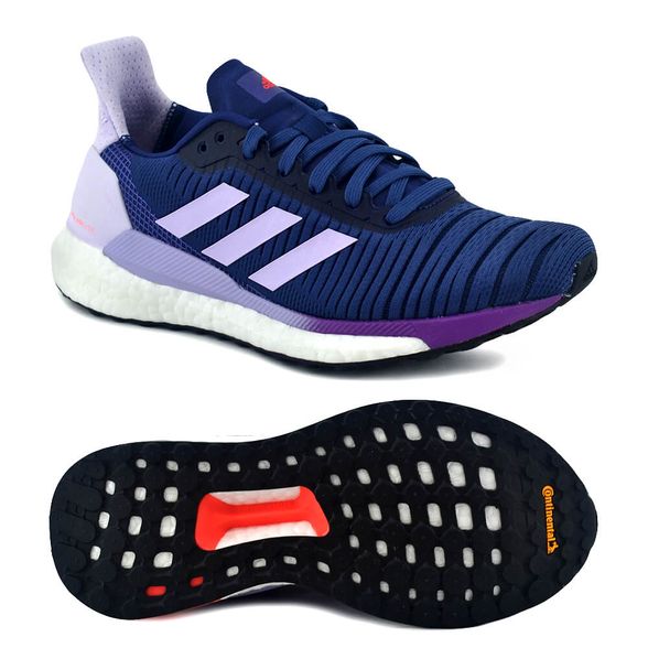 Zapatillas Adidas | Zapatilla Adidas Mujer Solar Glide 19 Running Azul/Lila  - FerreiraSport