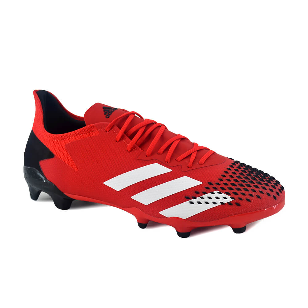 Botines Con Tapones Adidas | Botin Adidas Hombre Predator 20.2 Fg  Rojo/Negro - FerreiraSport