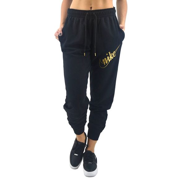 Pantalones Nike | Pantalon Nike Mujer Nsw Fleece Glitter Negro -  FerreiraSport