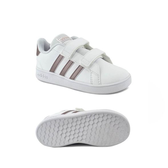 Zapatillas Adidas | Zapatilla Adidas Niño Grand Court I Blanco/Rosa -  FerreiraSport