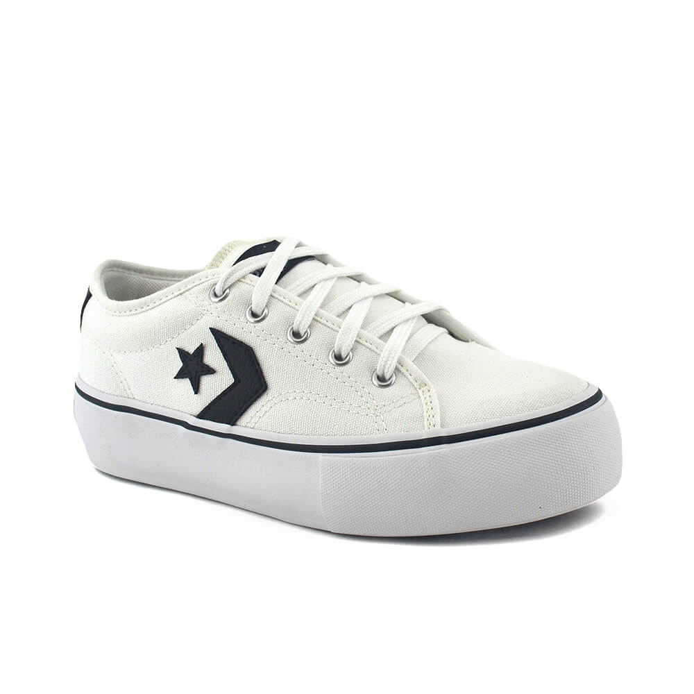 Zapatillas Converse | Zapatilla Converse Mujer Star Replay Platform Ox  Blanco - Septimo