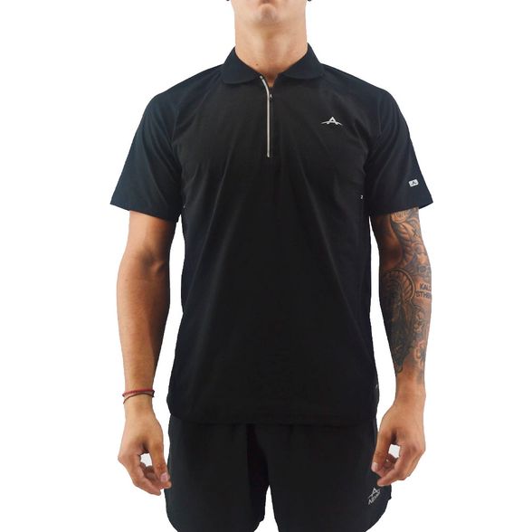 Chombas Abyss | Chomba Abyss Hombre Tenis Con Cierre Negro - FerreiraSport