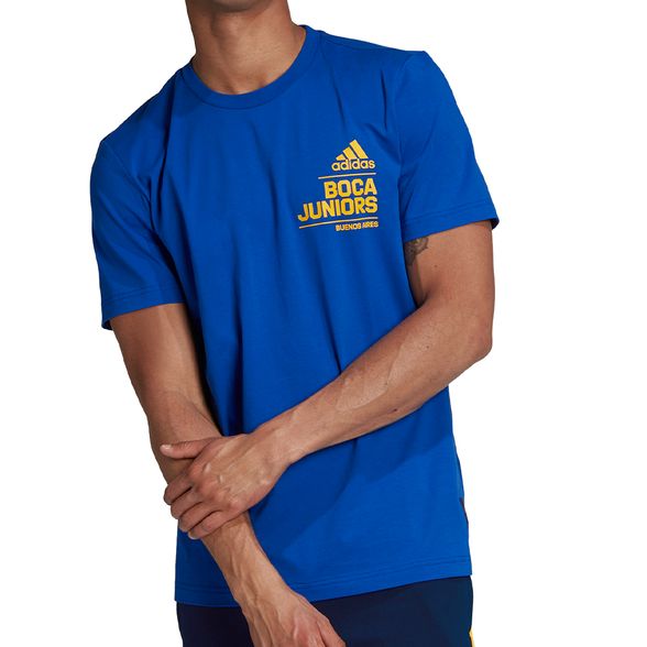 Remeras Adidas | Remera Adidas Hombre Futbol Estampada Boca Juniors Street  Azul - FerreiraSport