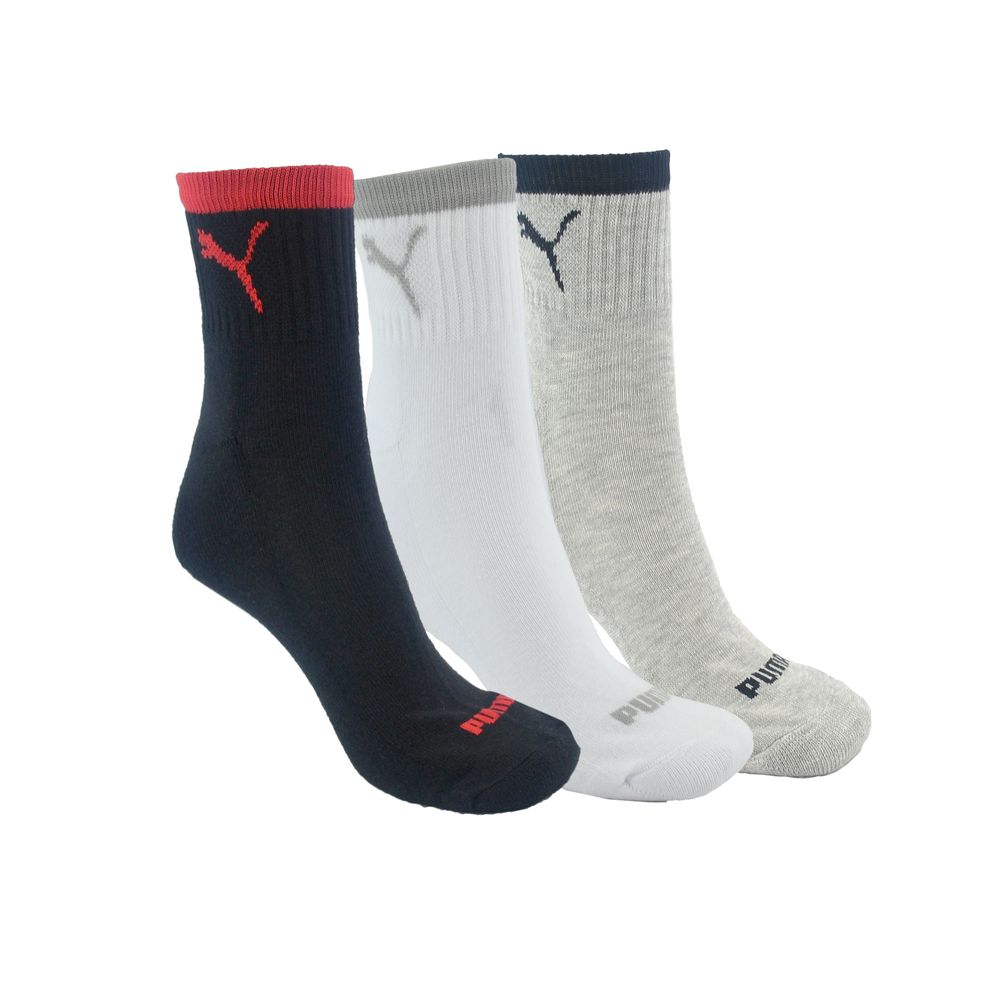 Medias Puma | Media Puma Hombre Sport XXL 3P Blanco/Gris/Negro - Septimo
